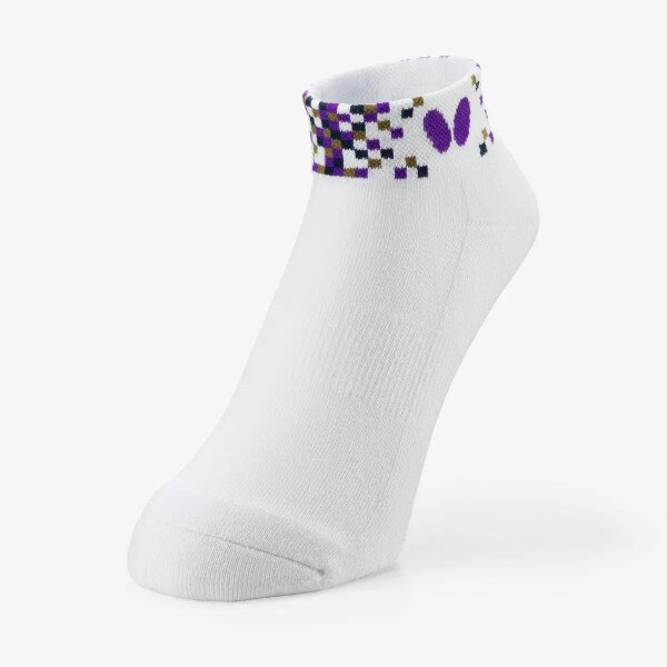 Butterfly Maltil Socks - Purple - Left Side